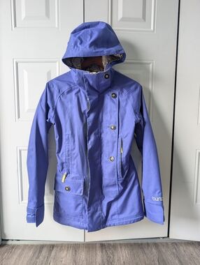 Burton Purple Hooded Ski Jacket For Skiing Snowboarding Winter Coat Size Medium